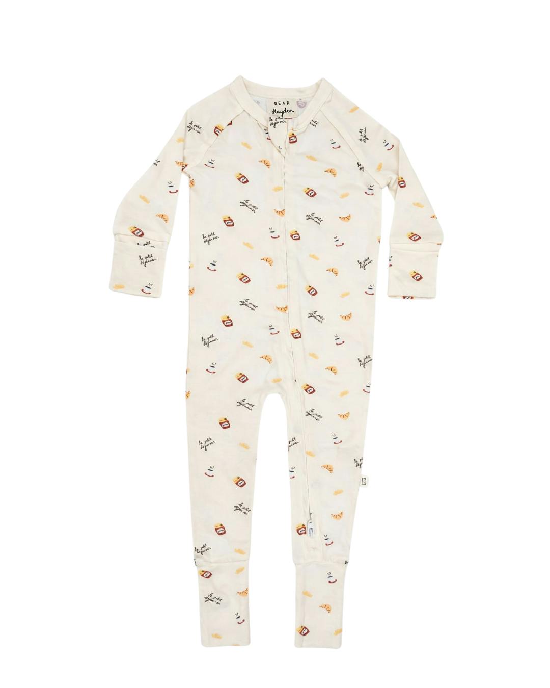 Modal Convertible Footy Pajamas in Petit Déjeuner