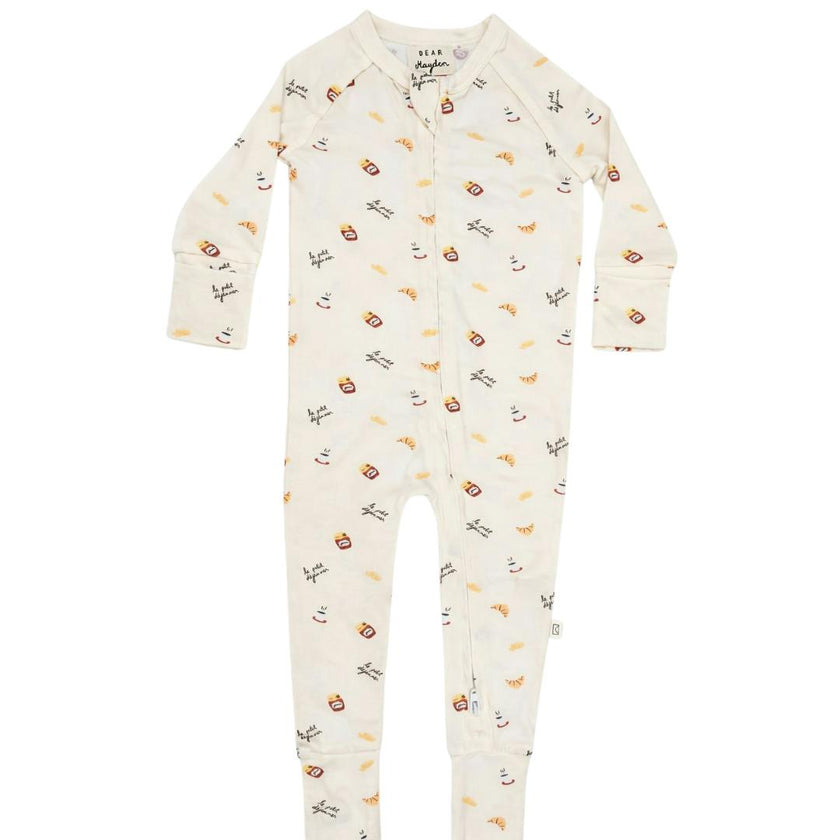 Modal Convertible Footy Pajamas in Petit Déjeuner
