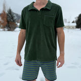 men's evergreen stripe boardie