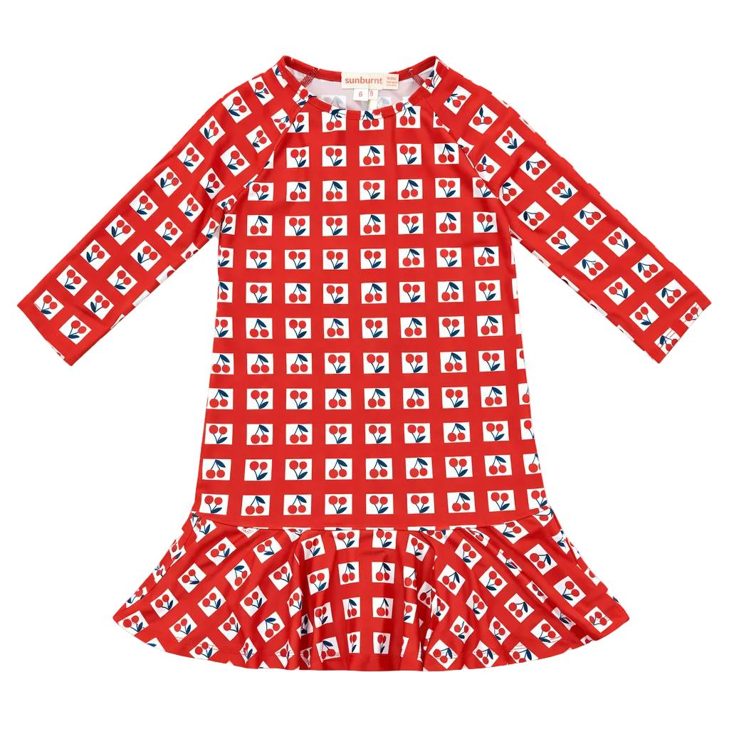 Cherry Print Swim Dress