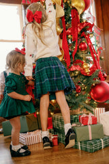 Mini Addison Skort in Emerald Plaid