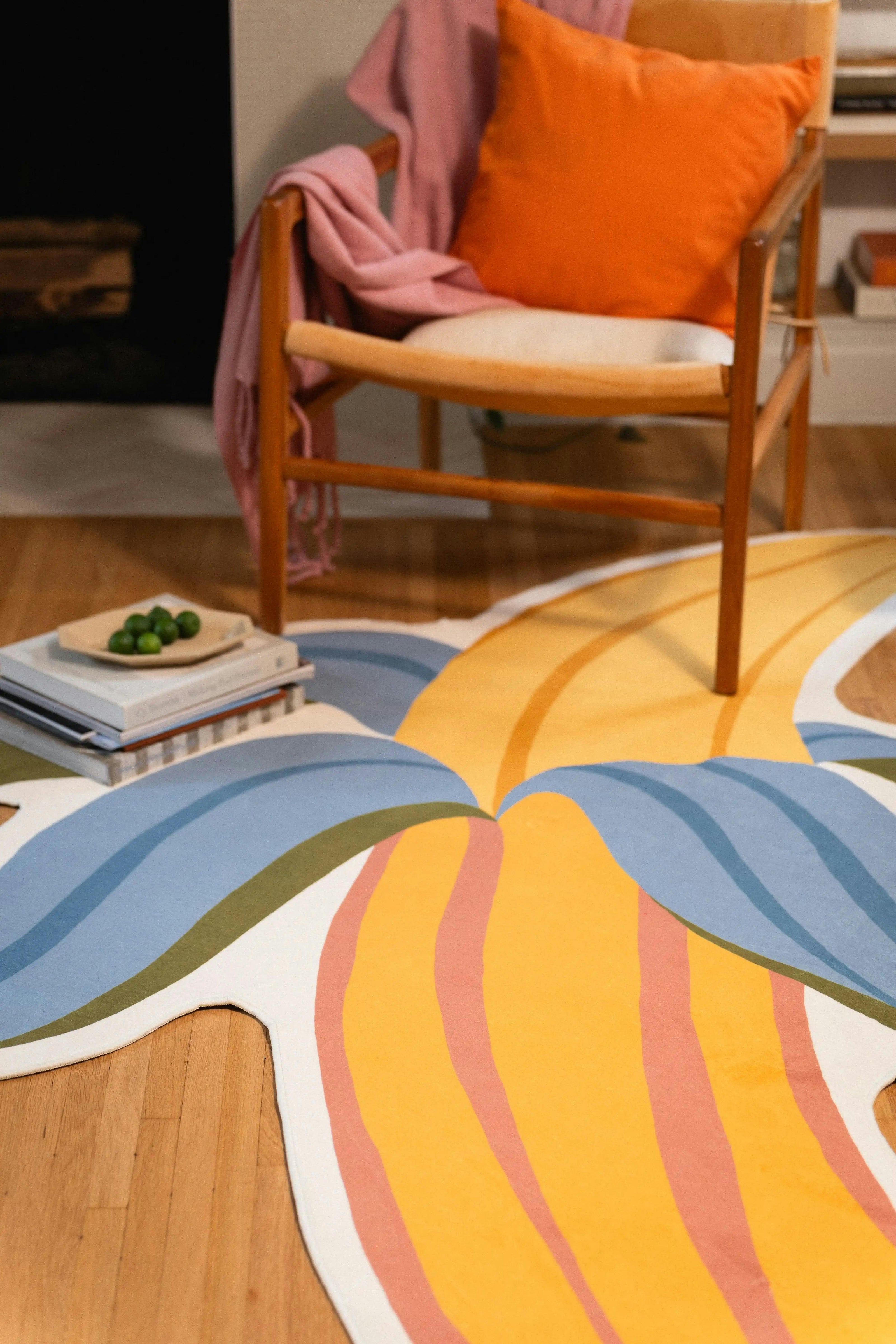 Yellow Irregular Banana Rug by Maayan Alper-Swan