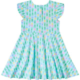 Printed Knit Tulip Twirl Dress
