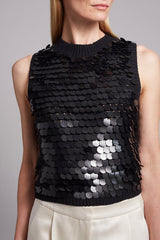 Women's Cora Large Sequins Crew Neck Sweater Tank