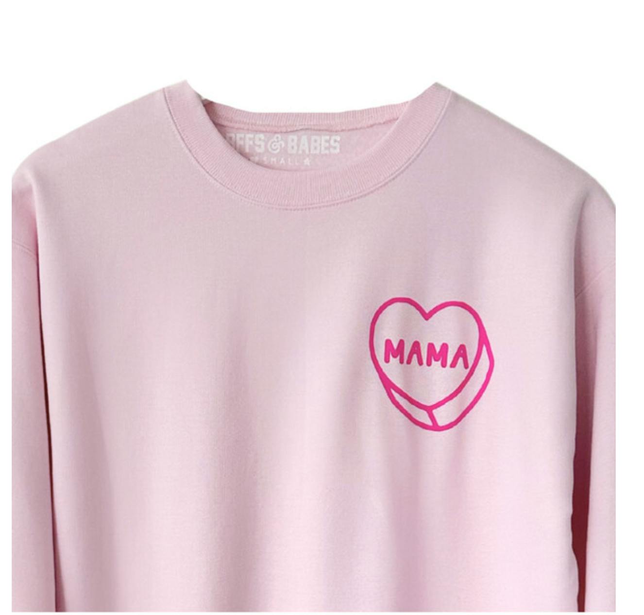 Women's Luv Letters Mama Sweatshirt, Pink