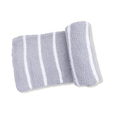 Chenille - Grey & Ivory Stripe Stoller Blanket