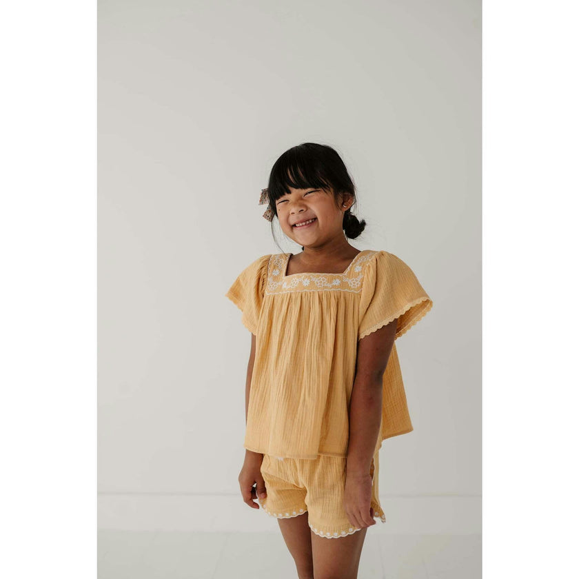 Square Neck Peasant Top
