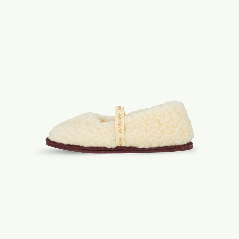 women's merino wool slippers - butter yellow