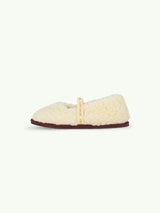 women's merino wool slippers - butter yellow