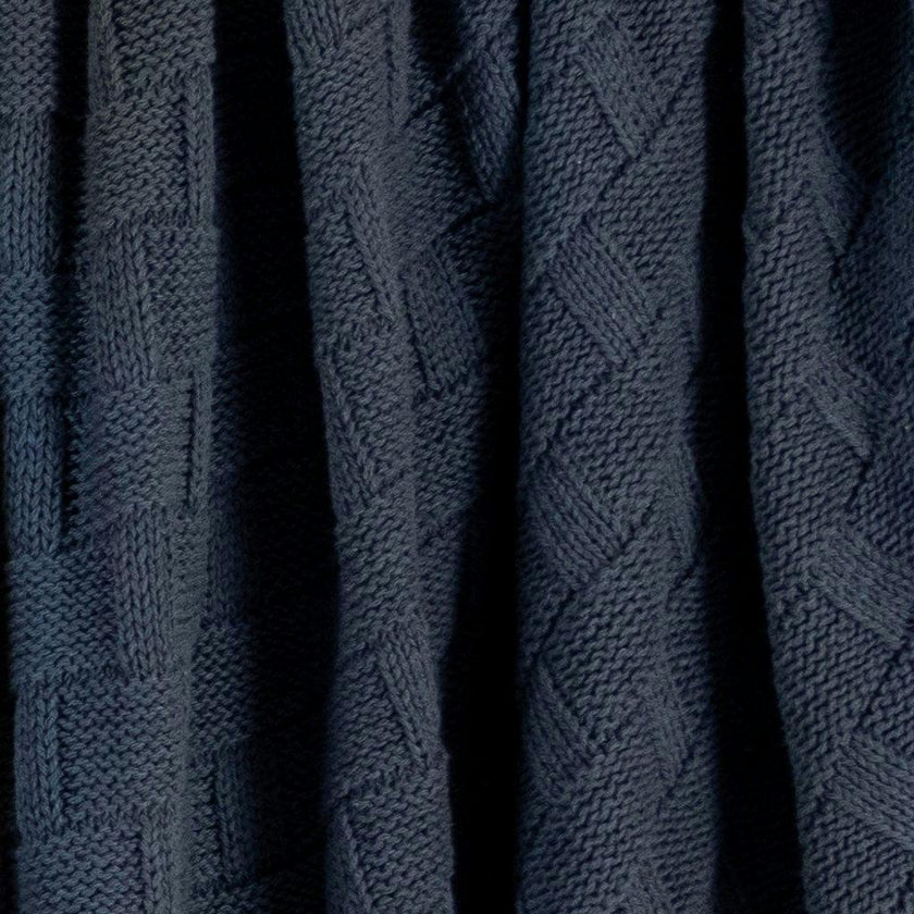 Textured Sustainable Knit Throw Blanket - Basketweave
