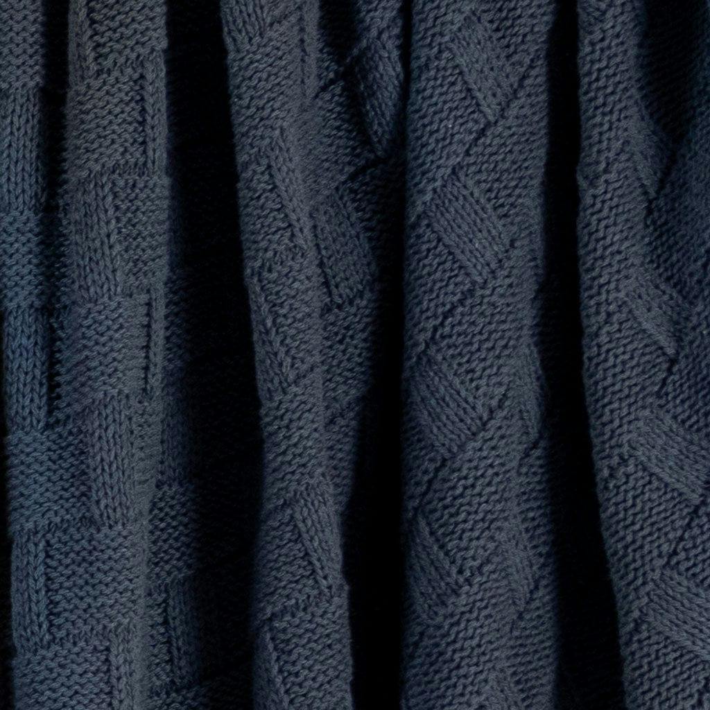 Textured Sustainable Knit Throw Blanket - Basketweave