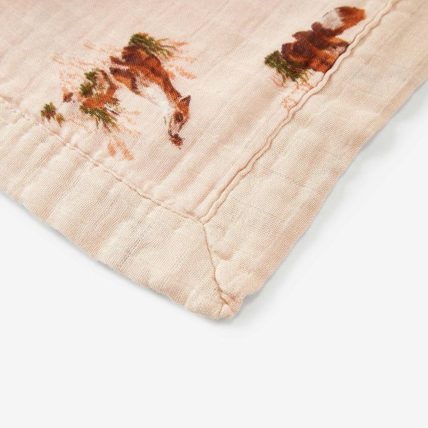 Floral Big Lovey Three-Layer Muslin Blanket