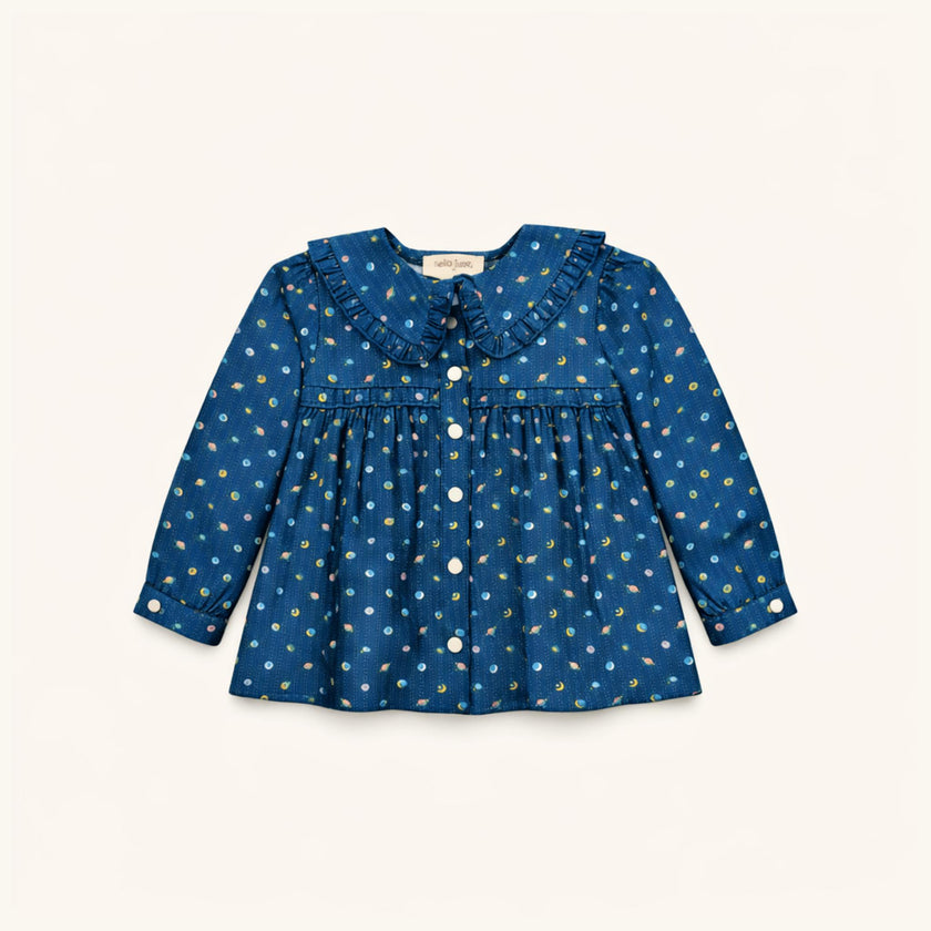 Ruffle Trim Blouse