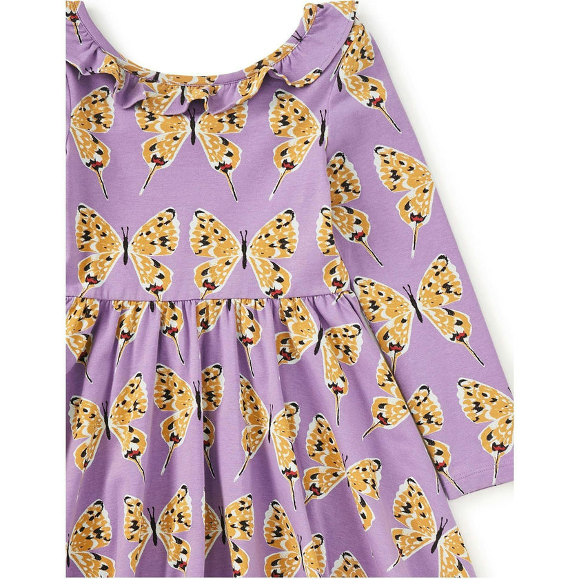Ruffle Collar Ballet Dress, Purple