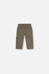 Baby Twill Pants with Cargo Pockets Grey