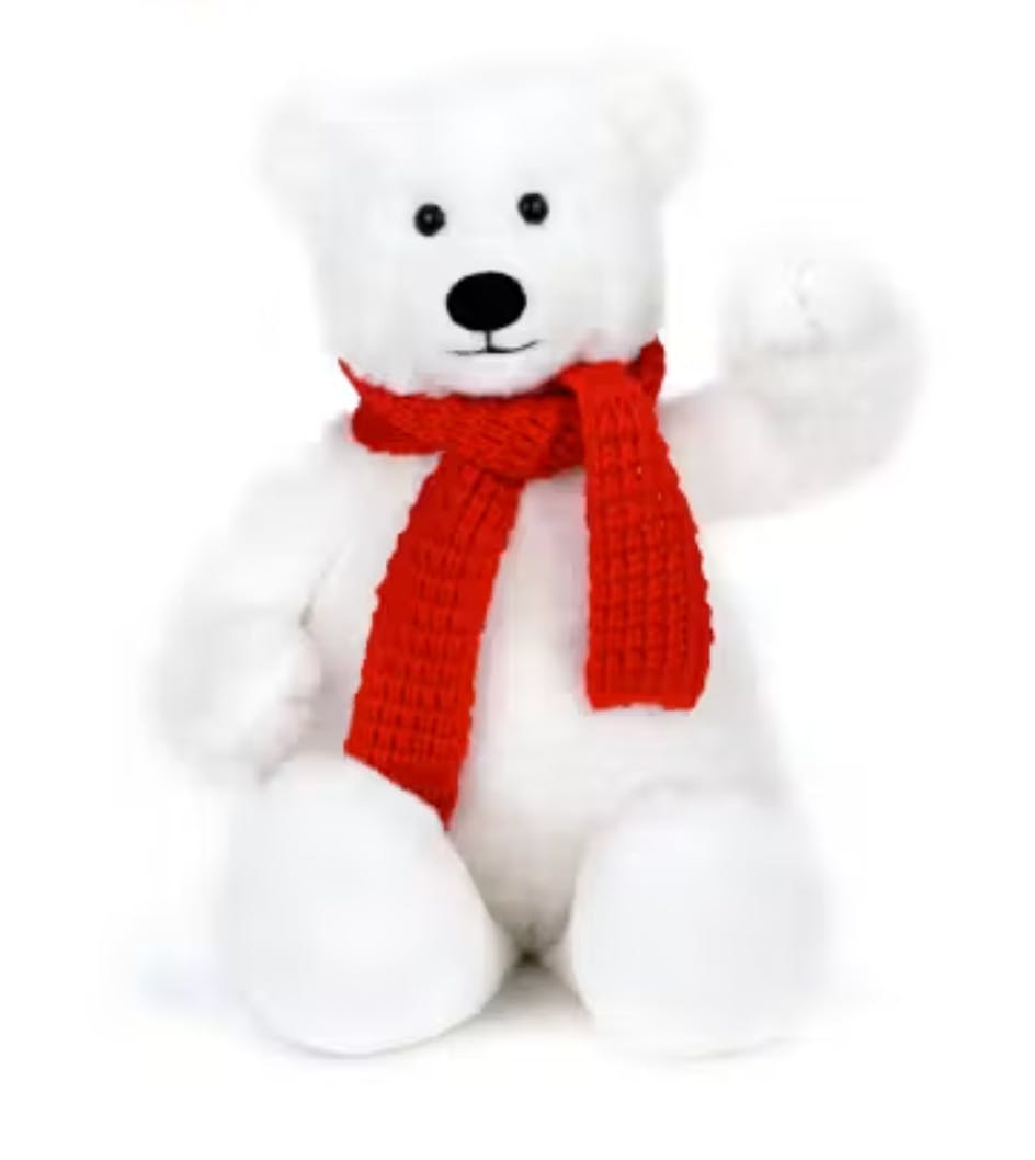 McHugs Polar Bear Weighted Plush Animal 25cm