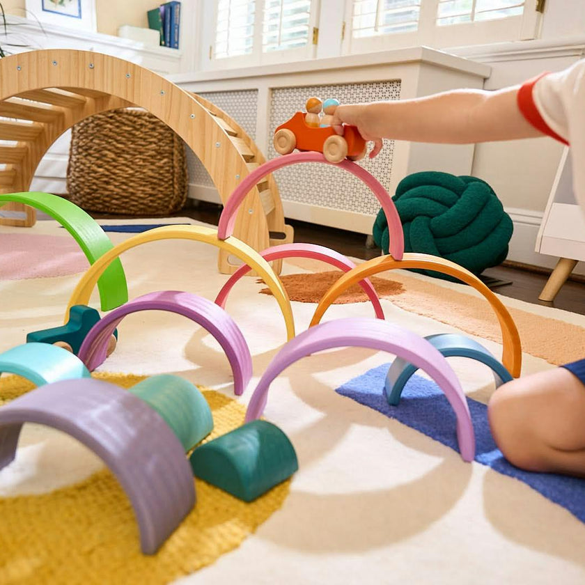 Avenlur Wooden Rainbow Stacker Blocks