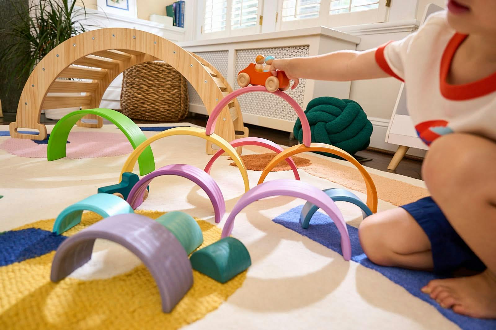 Avenlur Wooden Rainbow Stacker Blocks