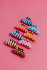 POLKA DOT & STRIPED OVERSIZED CLAWS
