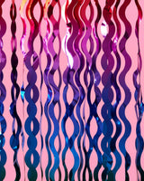 Rain On Me Curtain - wavy foil curtain