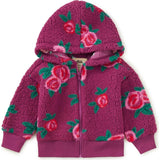 Teddy Fleece Baby Hoodie, Purple