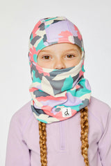 Brushed Jersey Balaclava Coral Camouflage Print