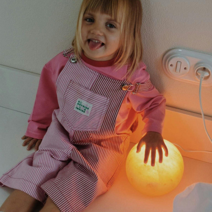 children's short dungaree - watermelon stripes
