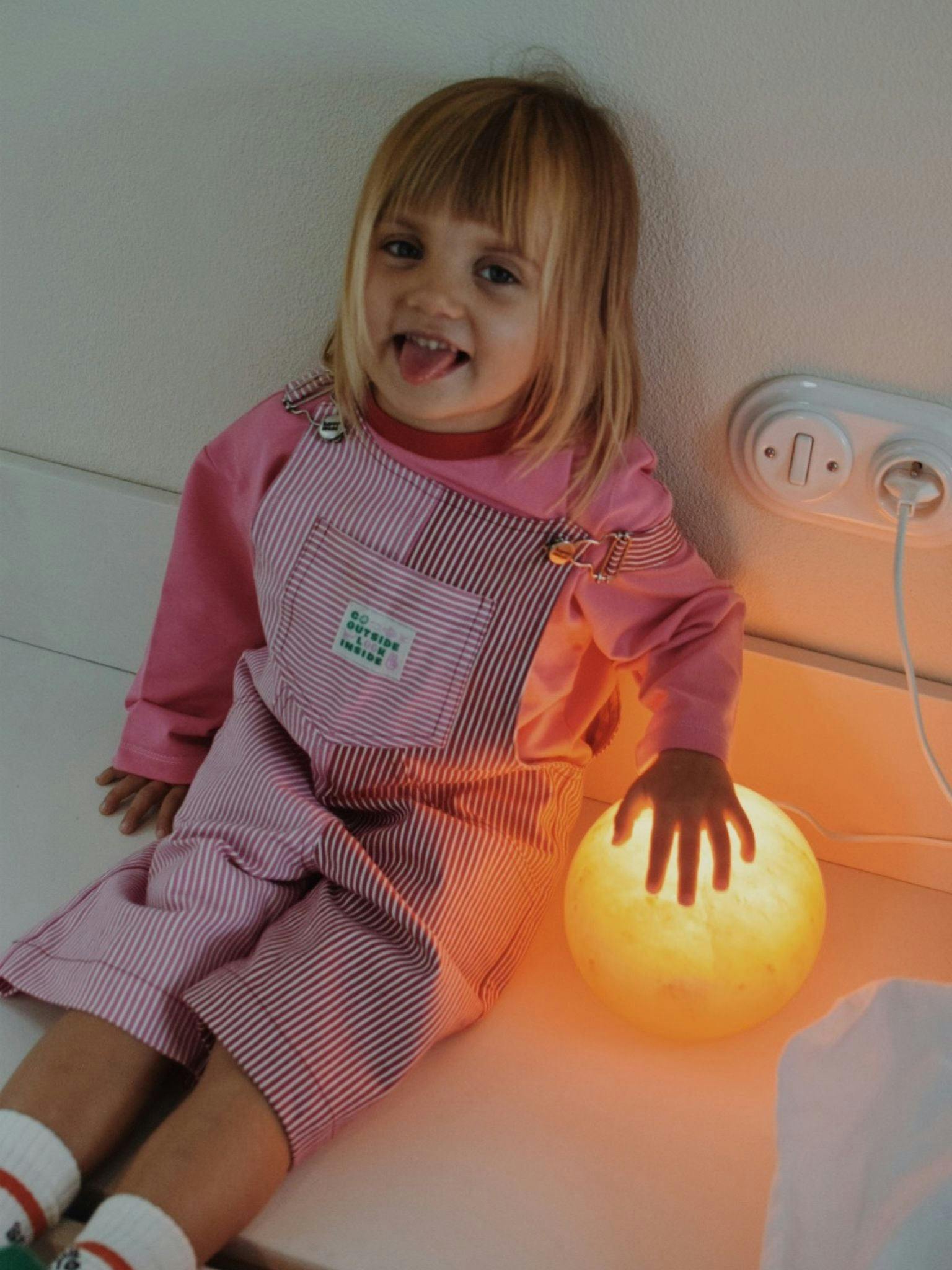 children's short dungaree - watermelon stripes