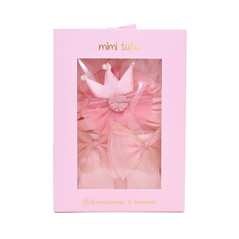 Crown & Bow Baby Hat Gift Set