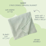 SWOON 2-Pack Crinkle Muslin Baby Swaddle Blanket