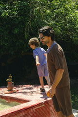 men's organic cotton polo shirt - mocha