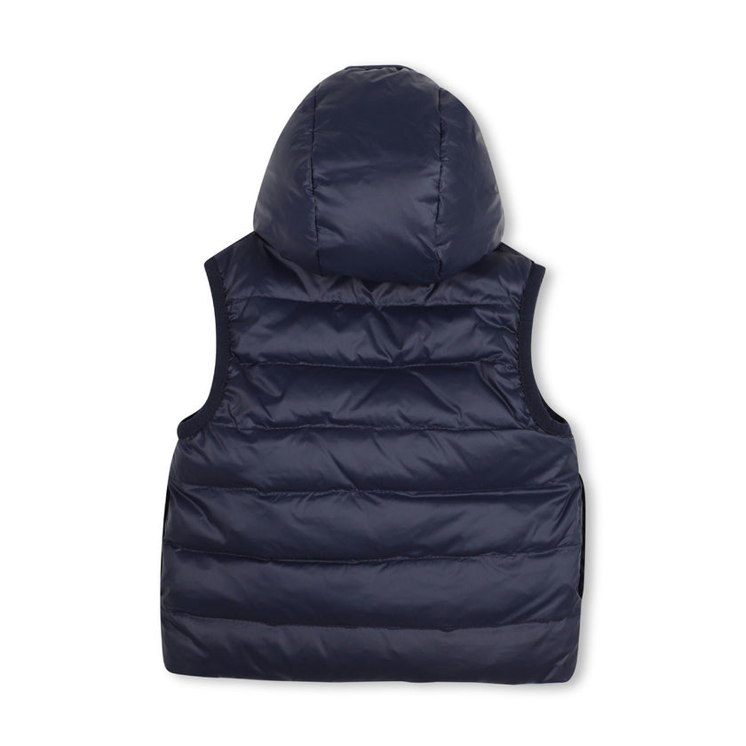 Pale Blue Reversible Hooded Vest