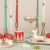 Mixed Gold Star Taper Candles