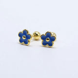 Flower Earrings (14K Gold Plated)