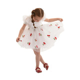 White Elysande Cherry Tulle Dress