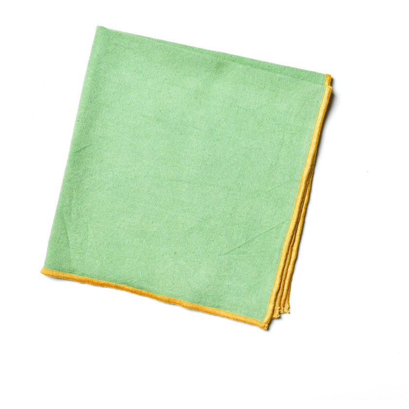 Color Block Sage and Brass Napkin