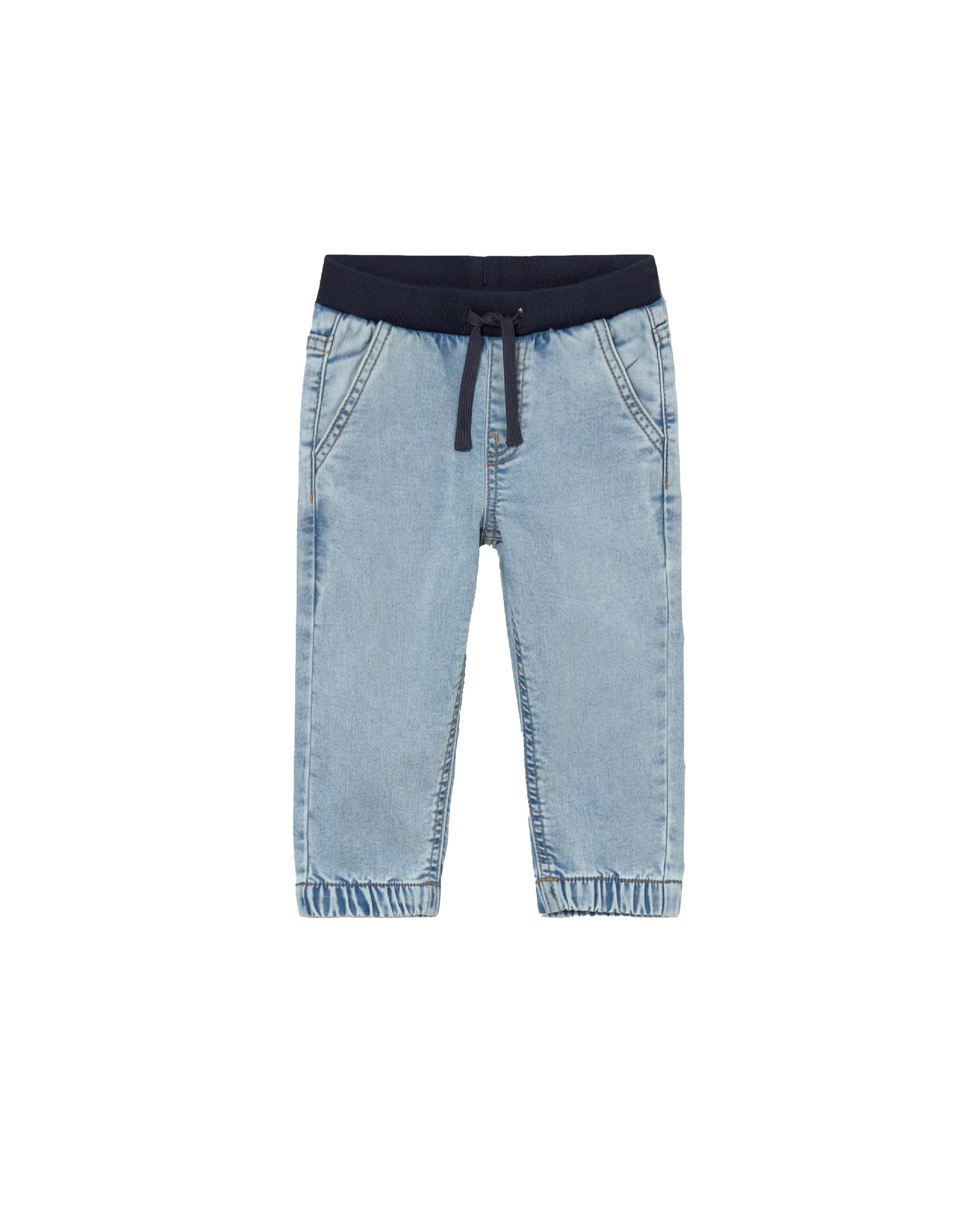 Light Blue Jeans With Elastic Waistband