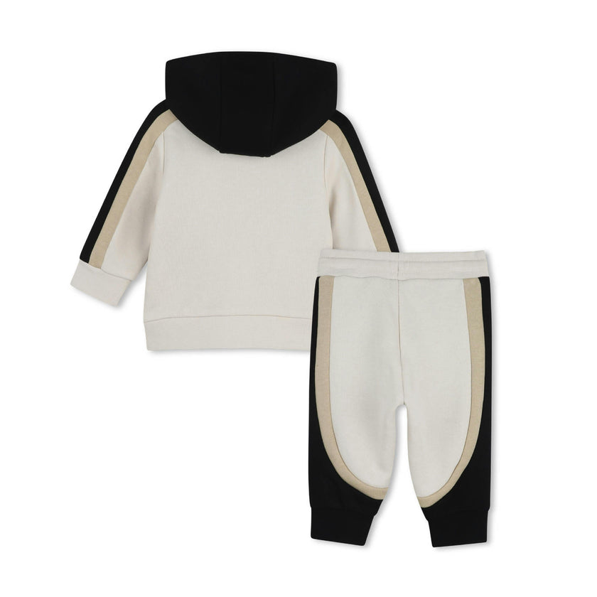 Beige & Black Panel Tracksuit