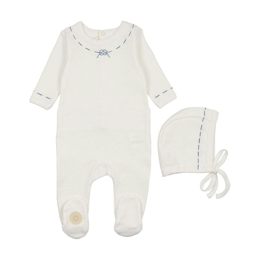 Soft Stitches Footie & Hat Set