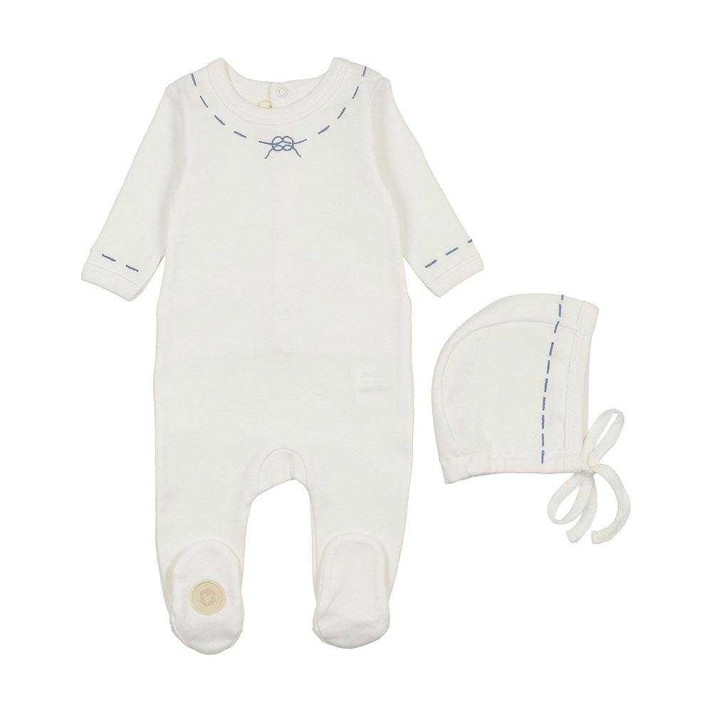 Soft Stitches Footie & Hat Set