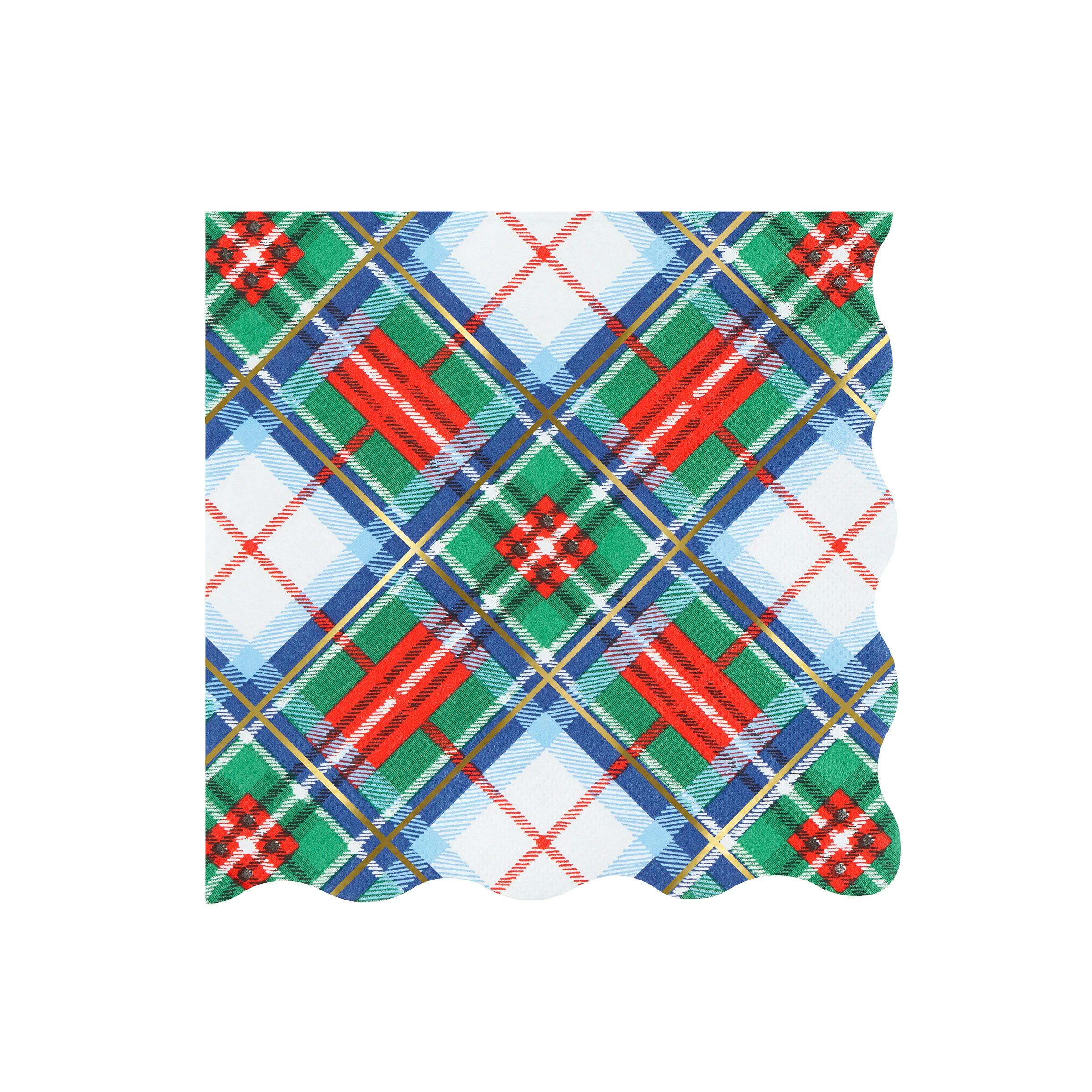 Plaid Mix Large Napkins