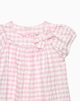 Gingham Puff Sleeve Top