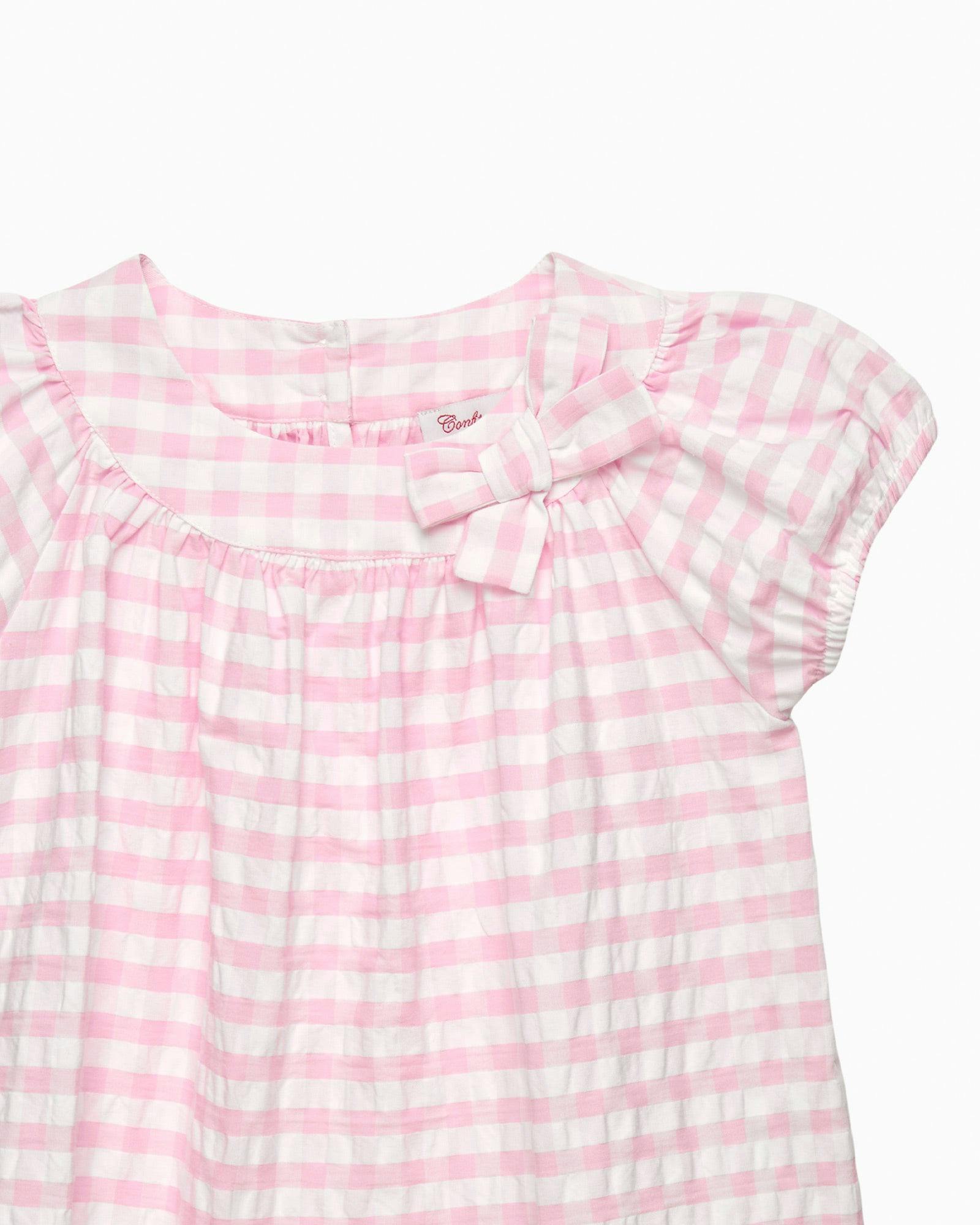 Gingham Puff Sleeve Top