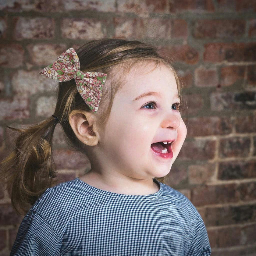 Baby Tied Bows, Pink/Yellow Bundle Set