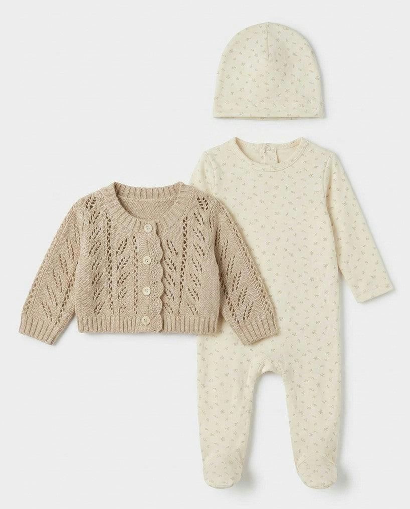 Fottie And Cardigan Set