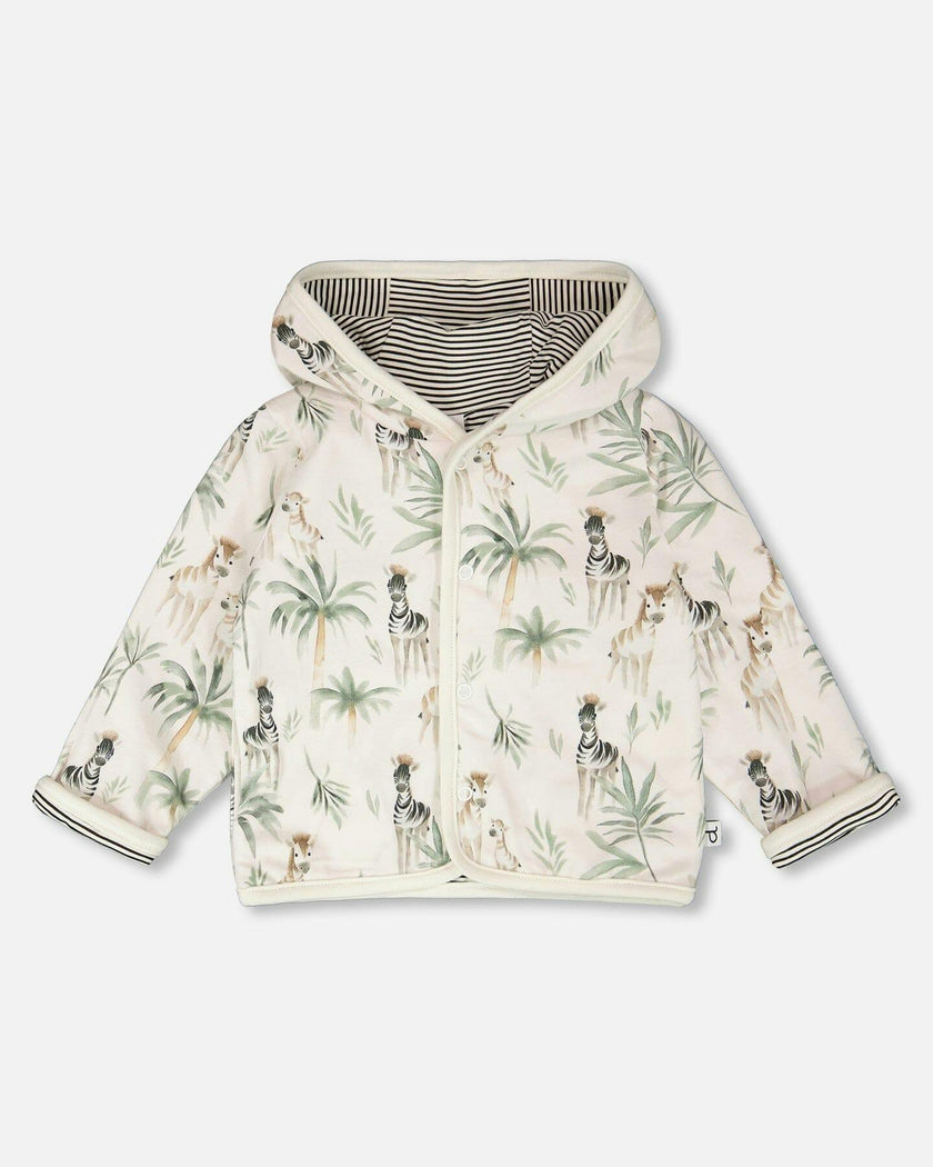 Organic Cotton Jersey Reversible Hooded Jacket