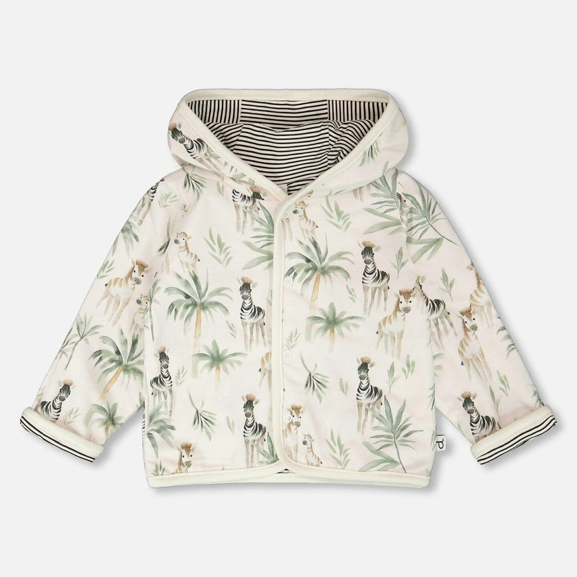 Organic Cotton Jersey Reversible Hooded Jacket