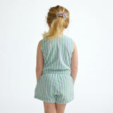 girls tamarin stripe french terry romper