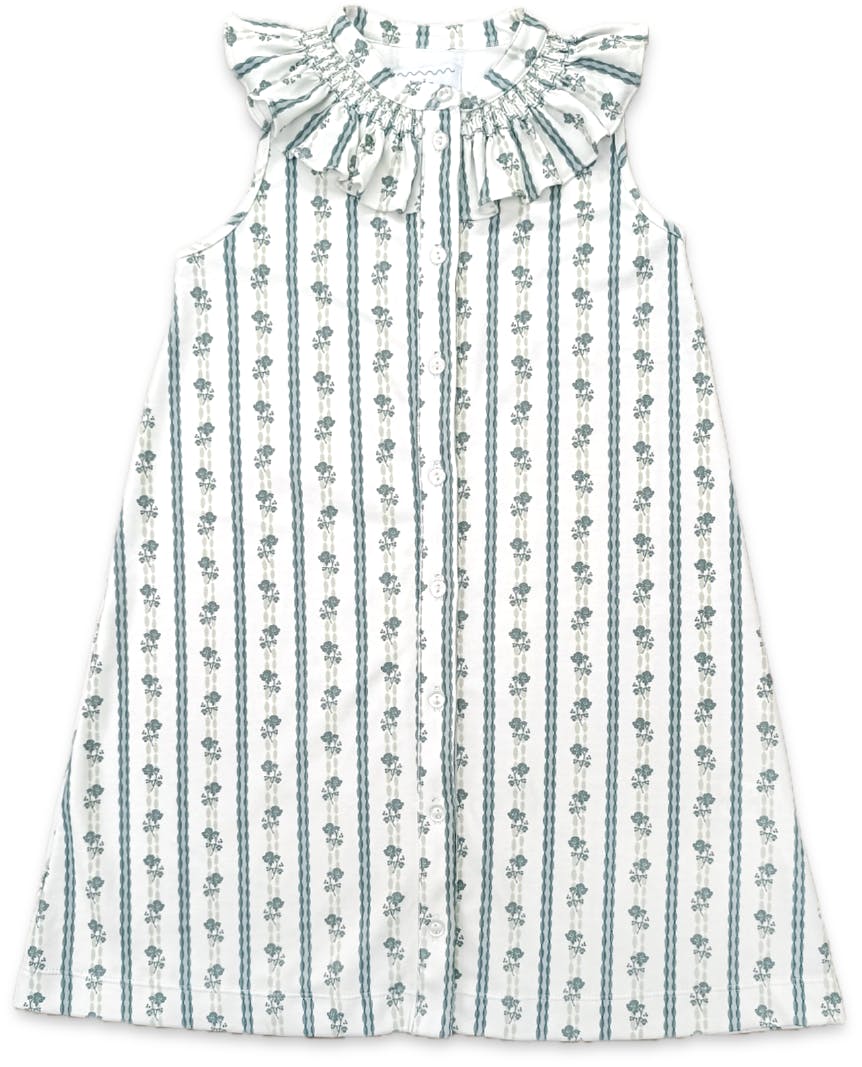 Molly Anne Sleeveless Dress in Scallop Stripe