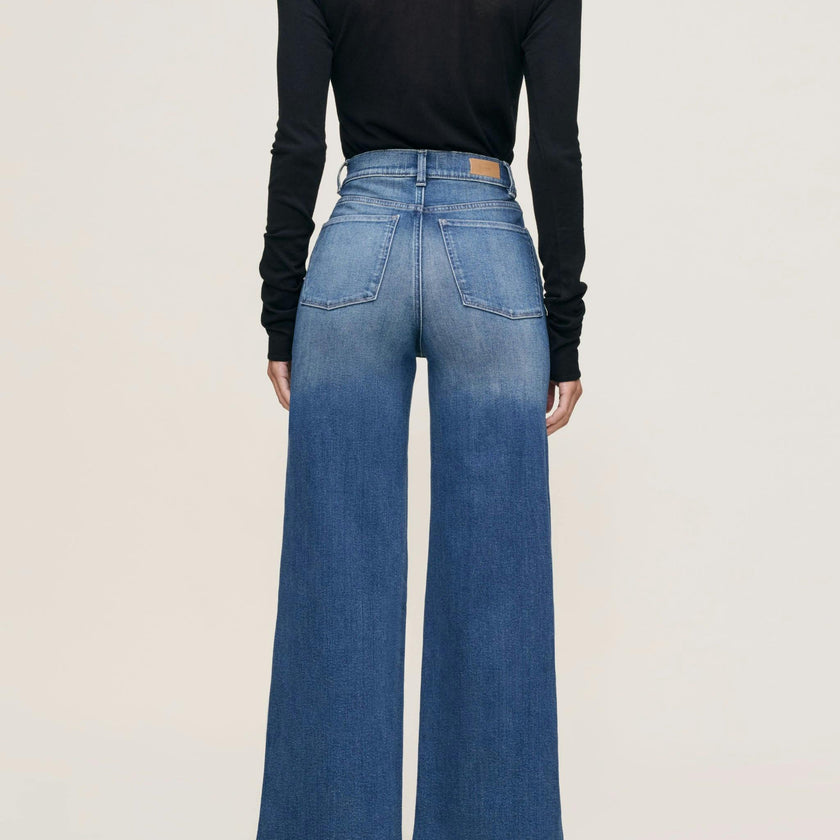 Hepburn Wide Leg High Rise Ankle Jeans Oceanside
